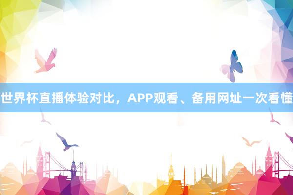 世界杯直播体验对比，APP观看、备用网址一次看懂
